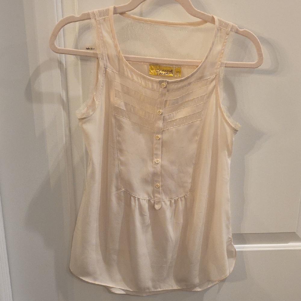 VERA‎ WANG PRINCESS Coquette Cottagecore Sleeveless Blouse Size XS